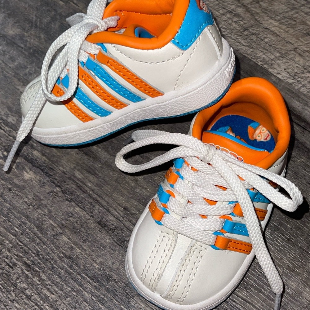 Baby Blippi Color Changing K-Swiss Sneakers 3 Toddler Shoes White Orange Blue